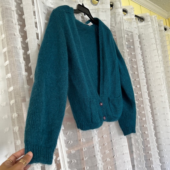 Vintage mohair mix cardigan - Picture 3 of 7